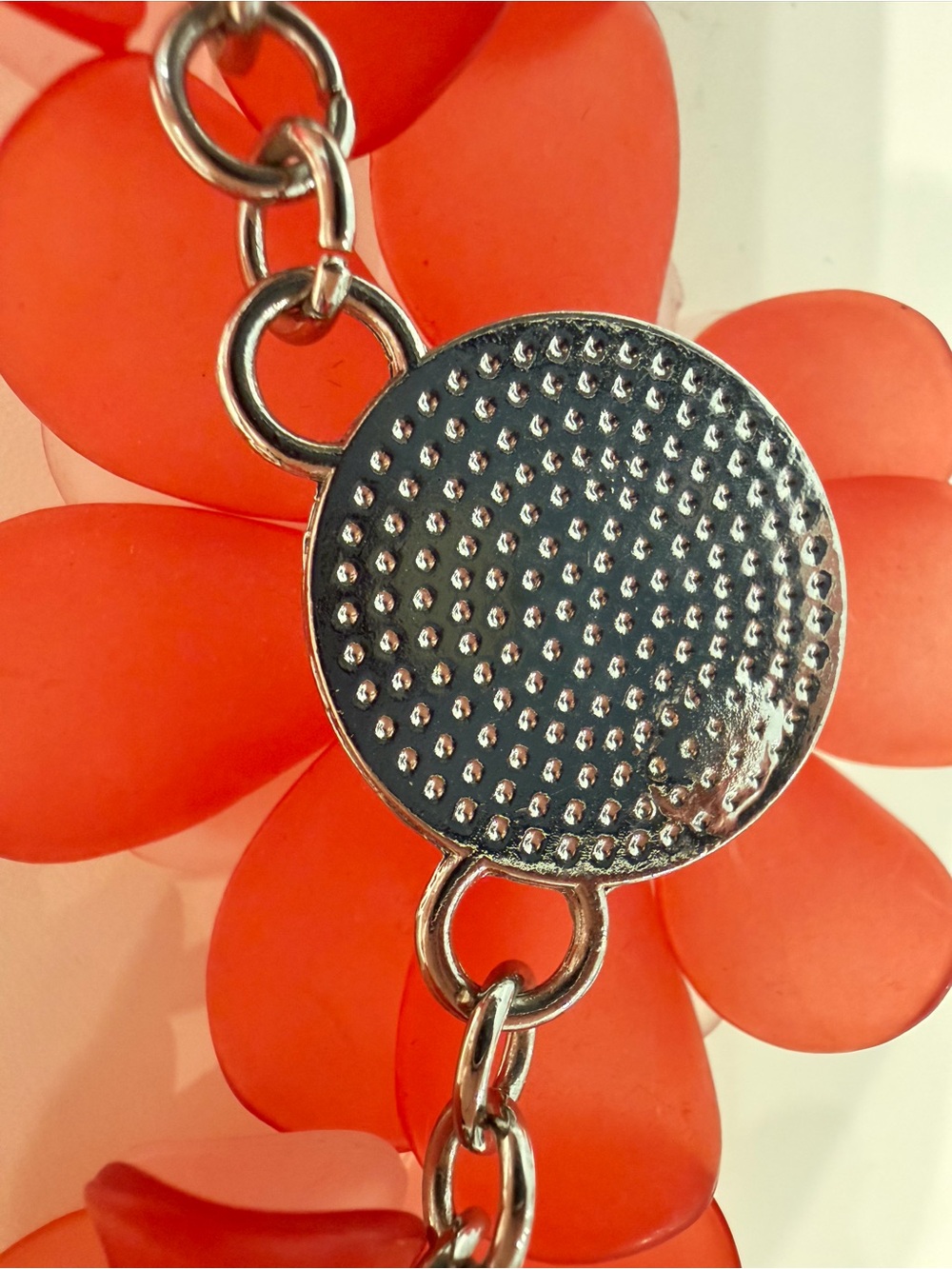 Charming Charlie Coral and Pink Floral Necklace - Picture 9 of 9